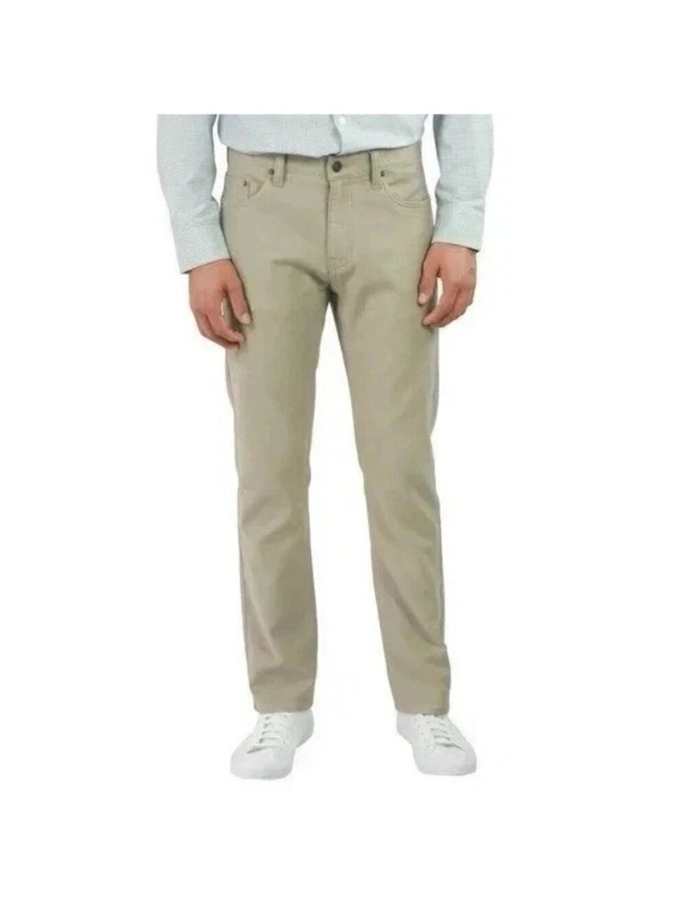 Jachs NY Men's 40x30 Beige Stretch 5 Pocket Pants Slim Fit Cotton Blend d1875